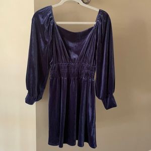 Rich , navy velvet dress